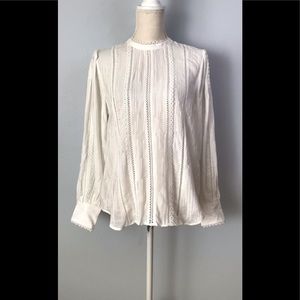 New Ann Taylor Embroidered  Blouse Top